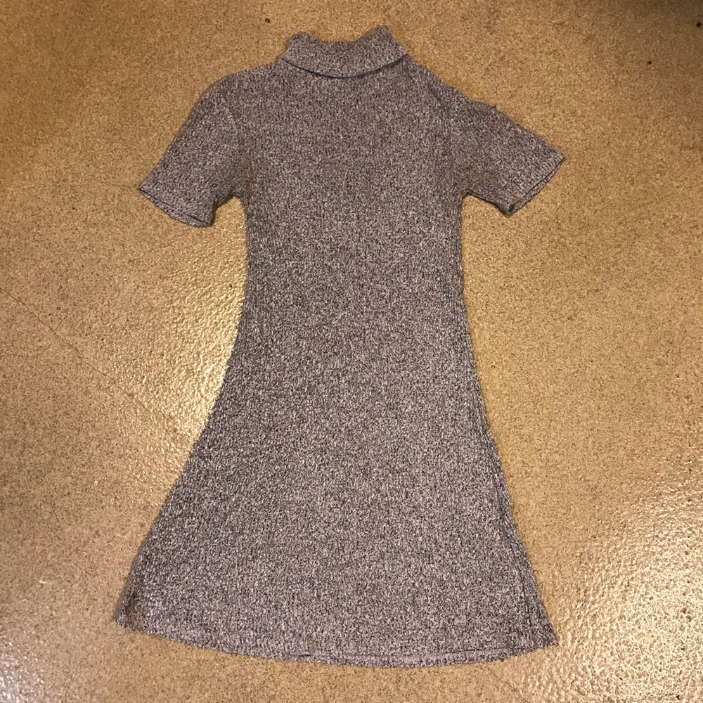 f21 s heather grey ribbed turtleneck dress